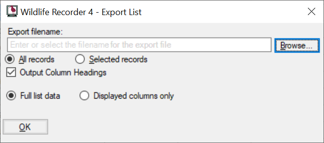 Help Export Lists 7695